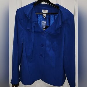 Monroe and Main Suit blazer jacket Royal Blue size Womens 18 New with tags